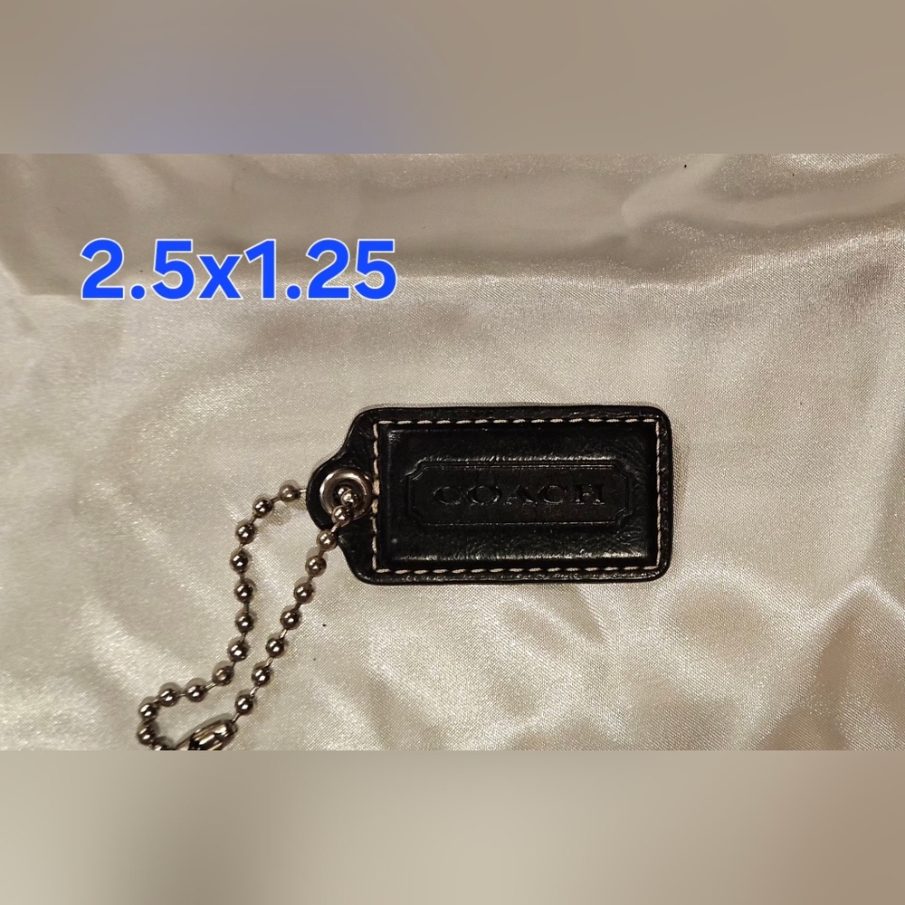 Coach Black Leather Hangtag
